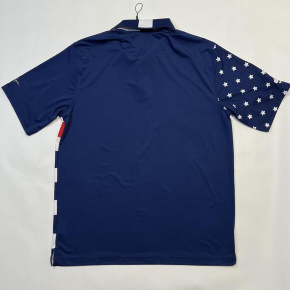 Walter Hagen Polo Shirt Mens Medium Folds of Honor Stars Stripes Patriotic Golf - Picture 2 of 10